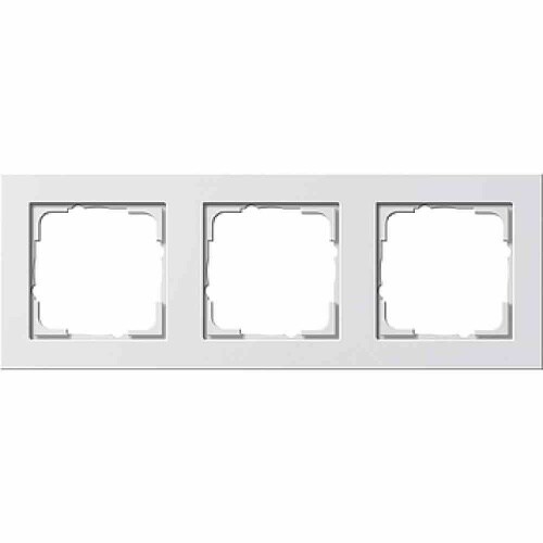 Gira E2 Rahmen, 3f, reinweiß, glänzend, Kunststoff, geeignet für Geräteeinbaukanal, Unterputzmontage, Thermoplast, 021329 Image