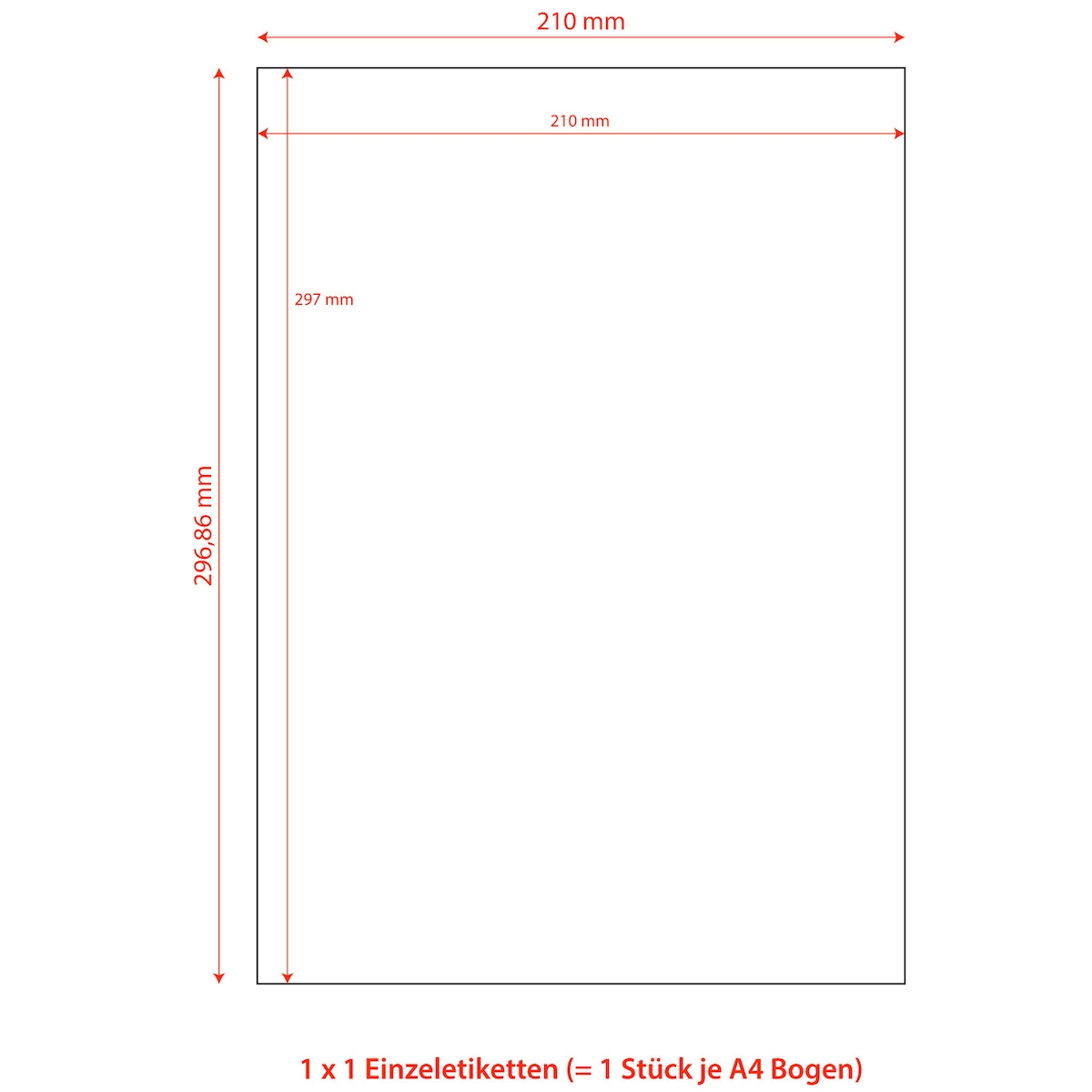 VEPATIM 200x Etiketten Labels selbstklebend weiß 210 x 148.5mm auf DIN A5 DHL Kleber Image