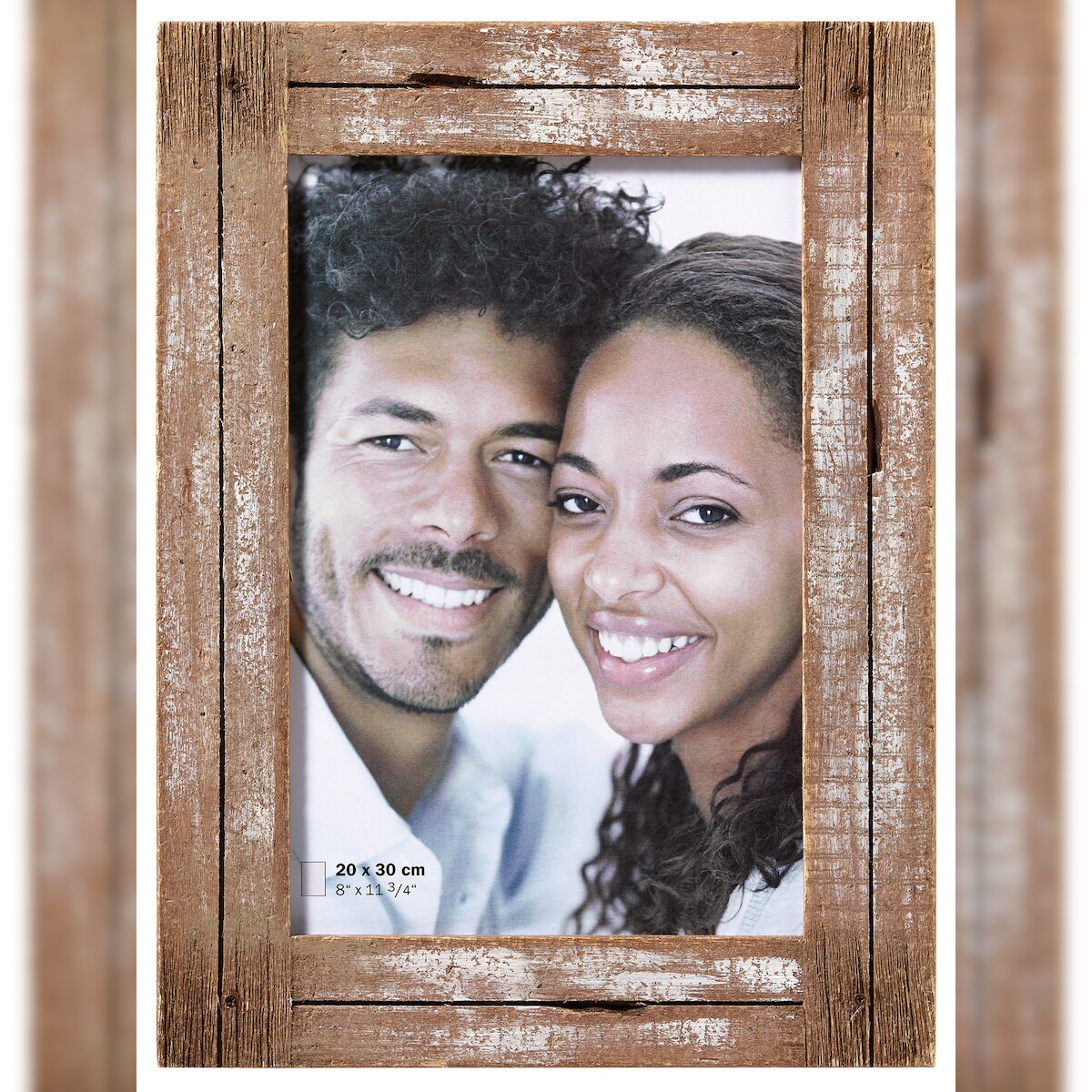 walther + design Dupla Portraitrahmen, weiss/natur, 20 x 30 cm Image