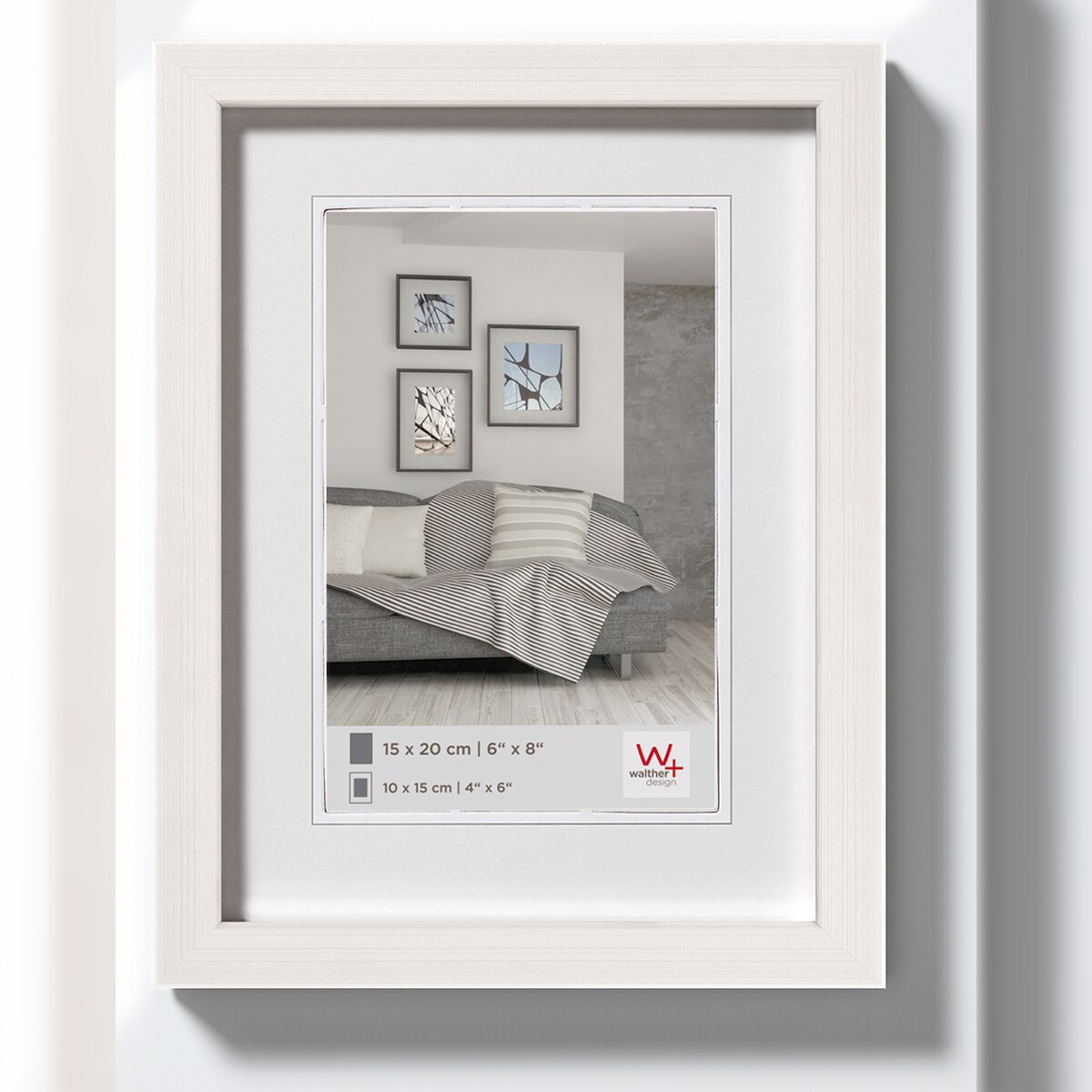 walther + design Construction PS-Rahmen, weiss, 10 x 15 cm Image