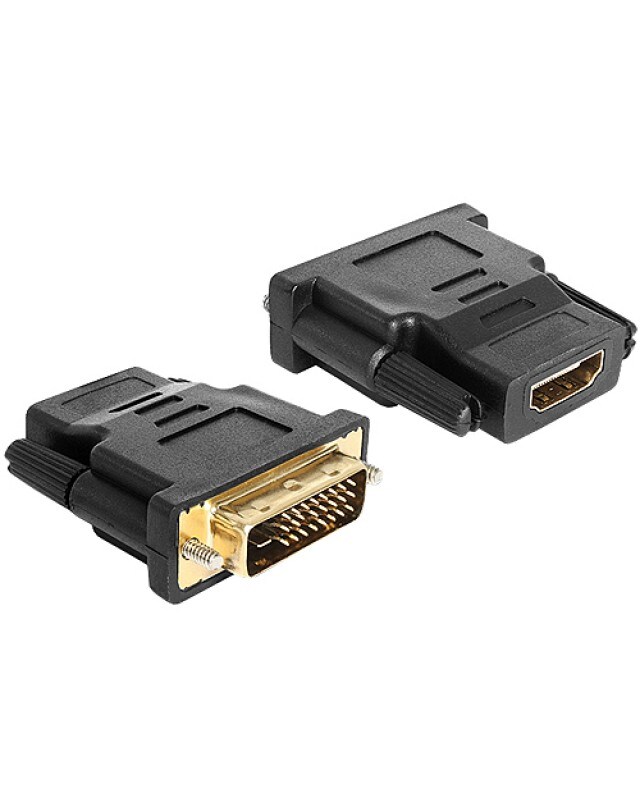 Delock Adapter DVI 24+1 pin male > HDMI female Videoanschluß / Image