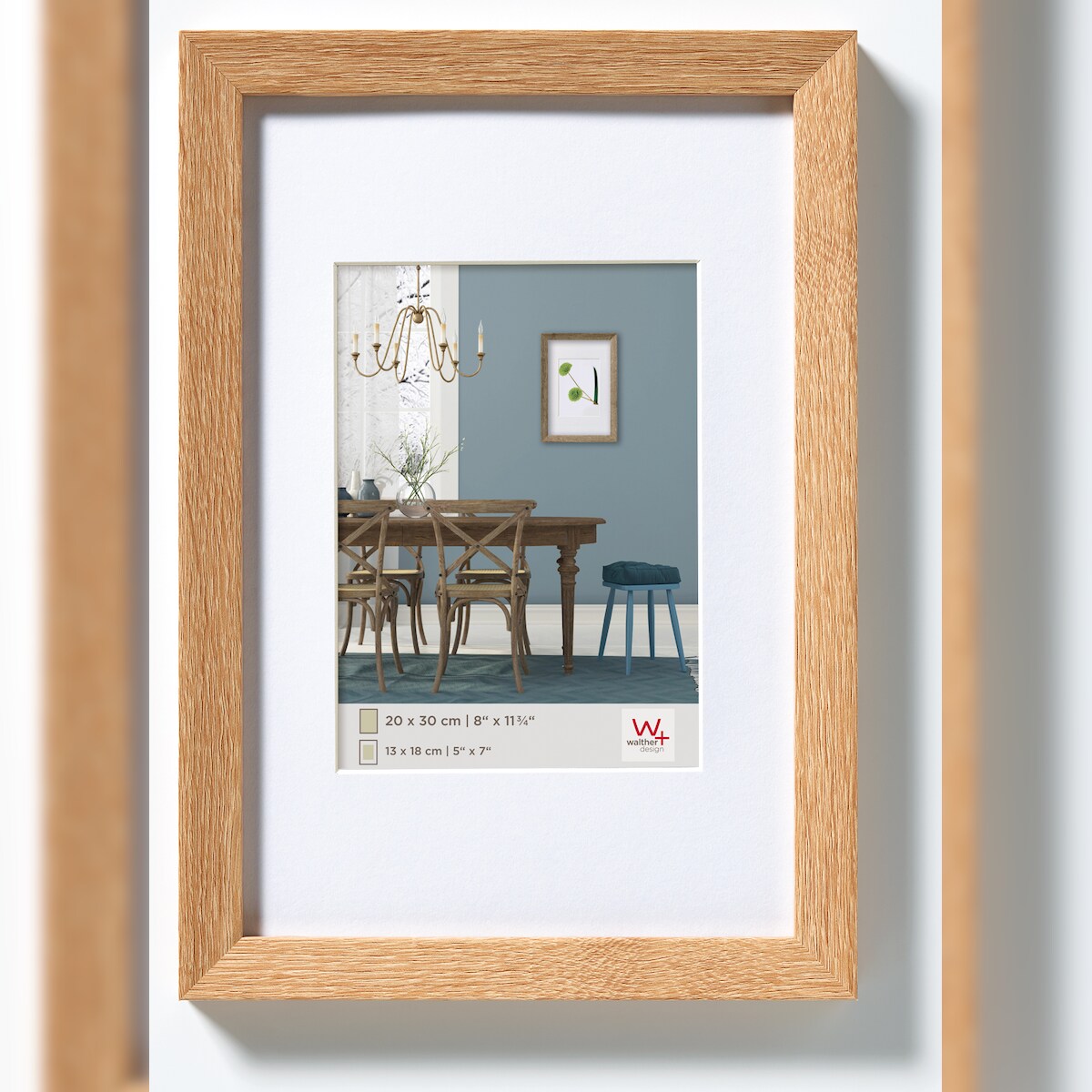 walther + design Fiorito Holz Bilderrahmen 20x30 cm, EICHE HELL Image