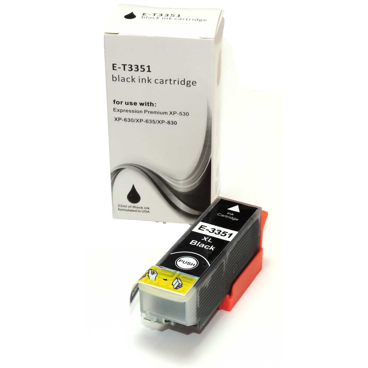 Kompatibel Epson Orange, T3351, 33XL, C13T33514010 BK Schwarz Black Druckerpatrone für 530 Seiten von D&C Image