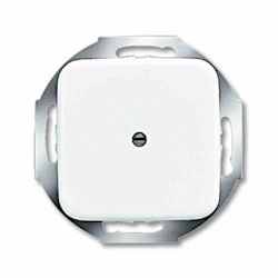 Busch-Jaeger REFLEX SI Tragring, Kabelauslass, alpinweiß, glänzend, Krallen-/Schraubbefestigung, ohne Beschriftungsfeld Image