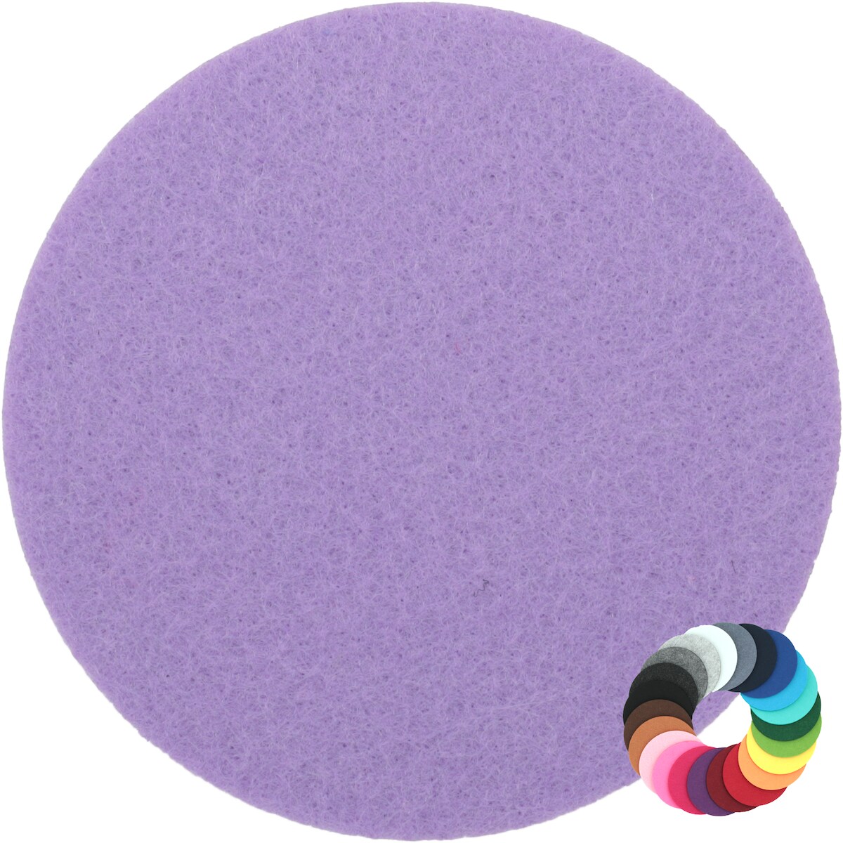 BIASTO - Premium Filz Untersetzer - rund 10cm - Farbe: lavendel (HF034). Design Glas-Untersetzer für Getränke, Tisch, Bar, Tasse, Vase Image