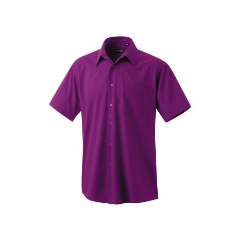 Exner 401 - Oberhemd halbarm : bordeaux 60% Baumwolle 40% Polyester 120 g/m² 38 Image