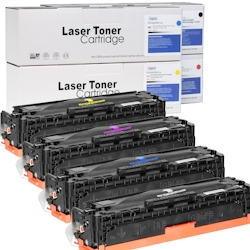 4 Toner Set für HP Color LaserJet CP1518NI D&C-Tonerkassetten alle Farben kompatibel HP 125A