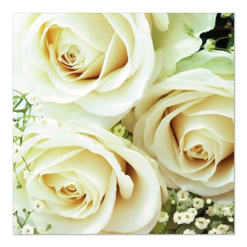 Papstar 9 X 20 Servietten, 3-lagig 1/4-Falz 33 cm x 33 cm "Royal Flower" Image