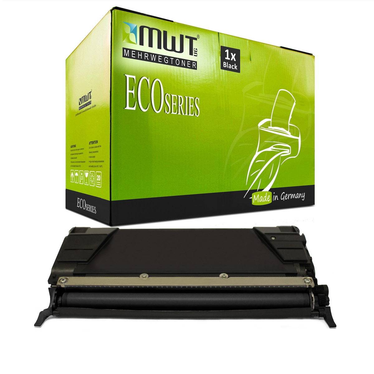 1 Mehrwegtoner kompatible Lasertoner ersetzt Lexmark 0C736H2KG Schwarz Image