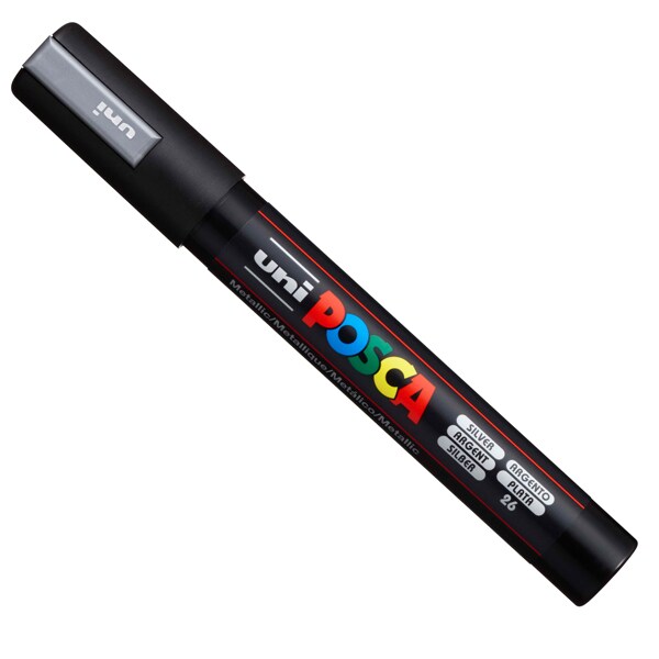 UNI MITSUBISHI POSCA Pigmentmarker PC-5M, silber Image