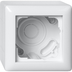 Gira Gehäuse AP, 1f, Kunststoff, reinweiß, glänzend, Aufputzgehäuse, IP20, 106103 Image