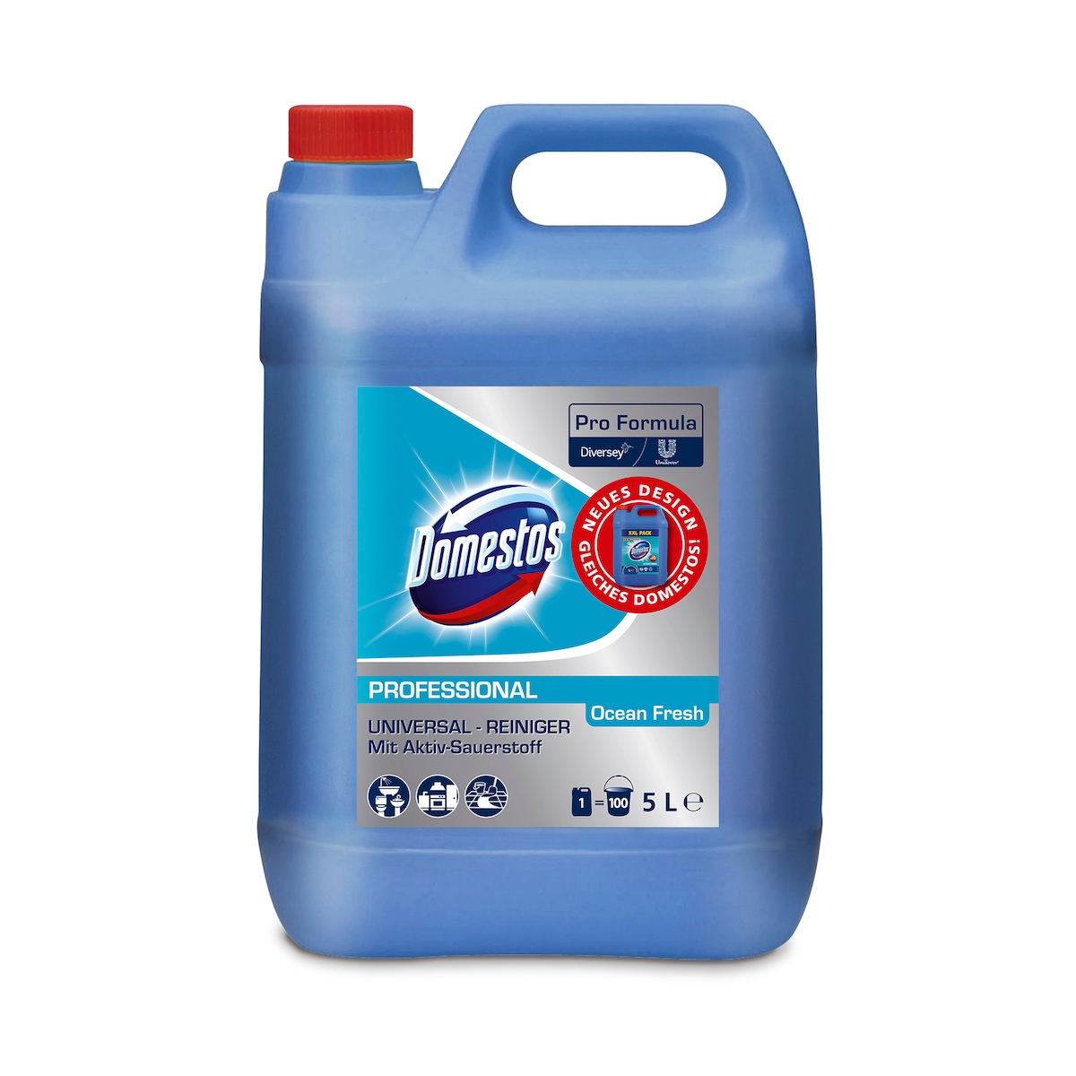 Pro Formula Domestos Professional Ocean Fresh Allzweckreiniger mit Aktiv-Sauerstoff für alle Oberflächen 5l Image