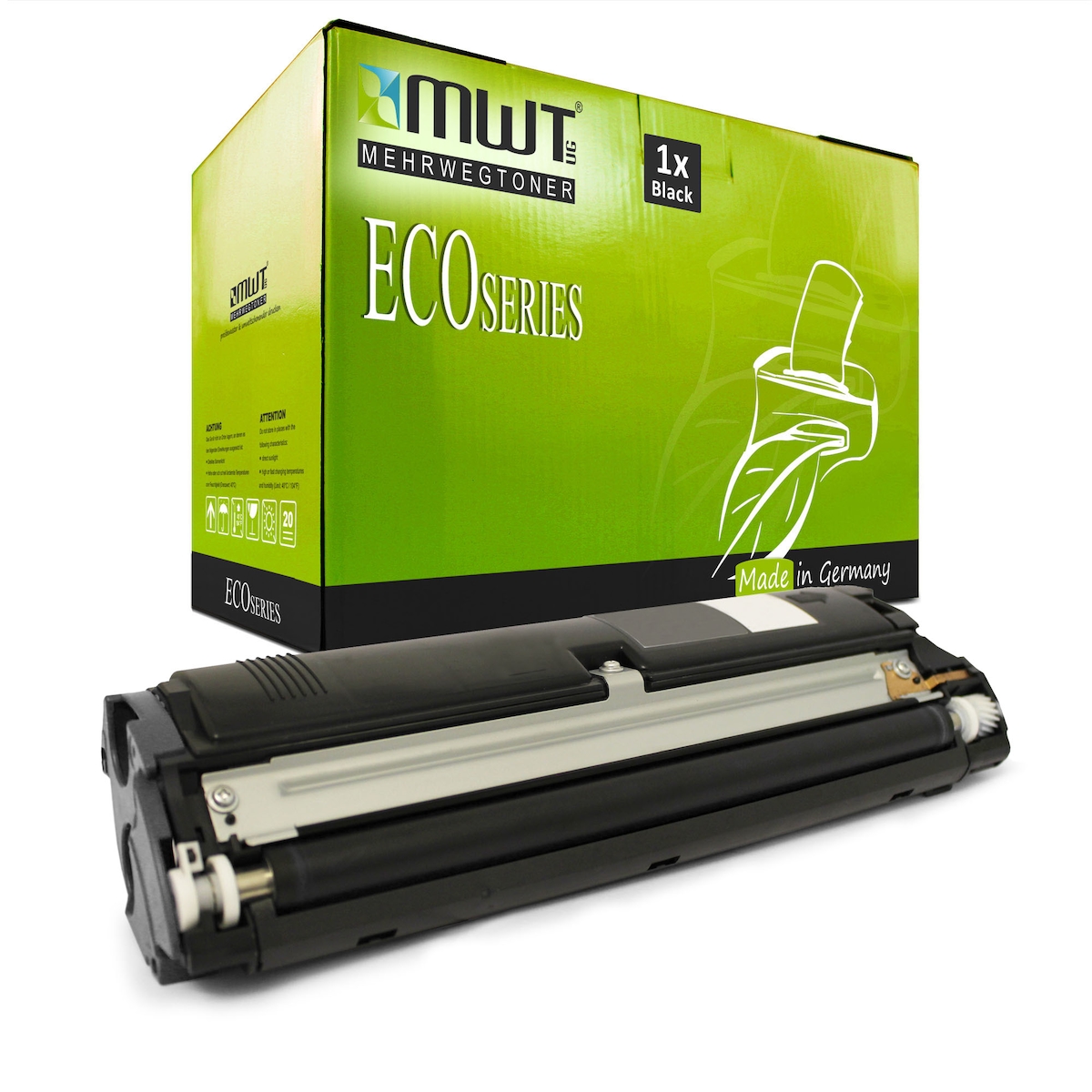 1 Mehrwegtoner kompatible Lasertoner ersetzt Konica Minolta 171-0589-004 QMS 2400 Schwarz Image