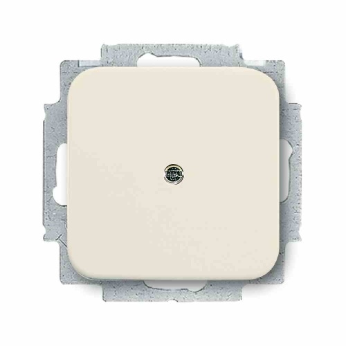 Busch-Jaeger DURO 2000 SI Tragring, Blindabdeckung, weiß, glänzend, Krallen-/Schraubbefestigung, ohne Beschriftungsfeld Image