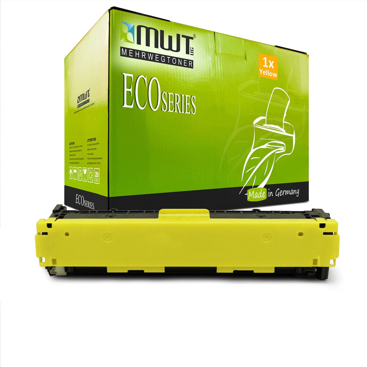 1 Mehrwegtoner kompatible Lasertoner ersetzt HP CB542A 125A Yellow Image