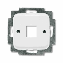 Busch-Jaeger REFLEX SI Tragring, Modular-Jack, alpinweiß, glänzend, Befestigung mit Schraube, ohne Beschriftungsfeld Image