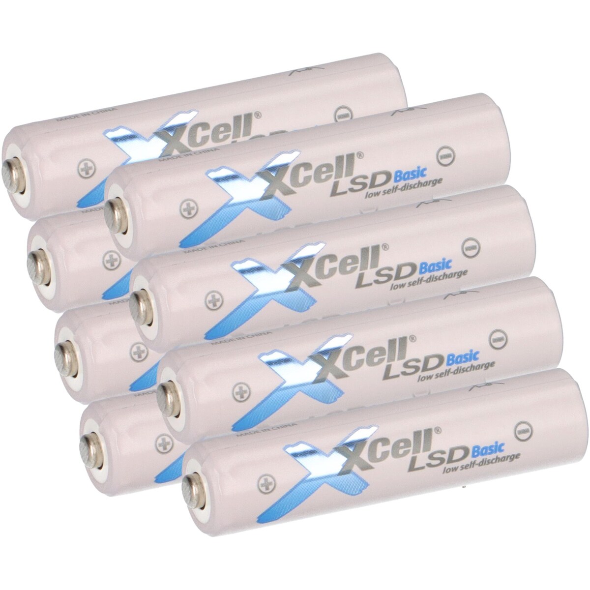 8x XCell Micro AAA Akku LSD Basic Ni-Mh 1,2V 800mAh Tray low self discharge Image