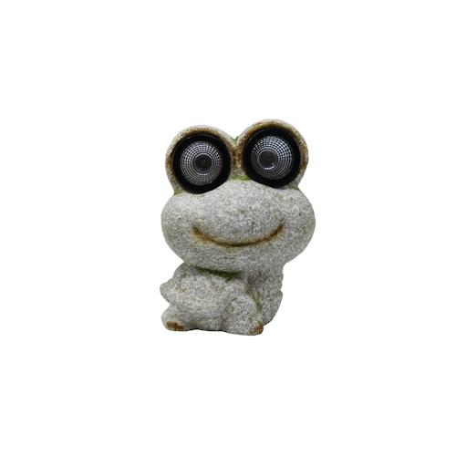 LED Deko Solarleuchte Gartenfigur Frosch H 19 cm mit Dämmerungsfunktion