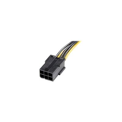 StarTech.com PCI Express 6 Pin auf 8 Adapterkabel Stromkabel PCI-Express-Stromversorgung 6-polig W bis 8-polig M 15.5 cm Gelb Image