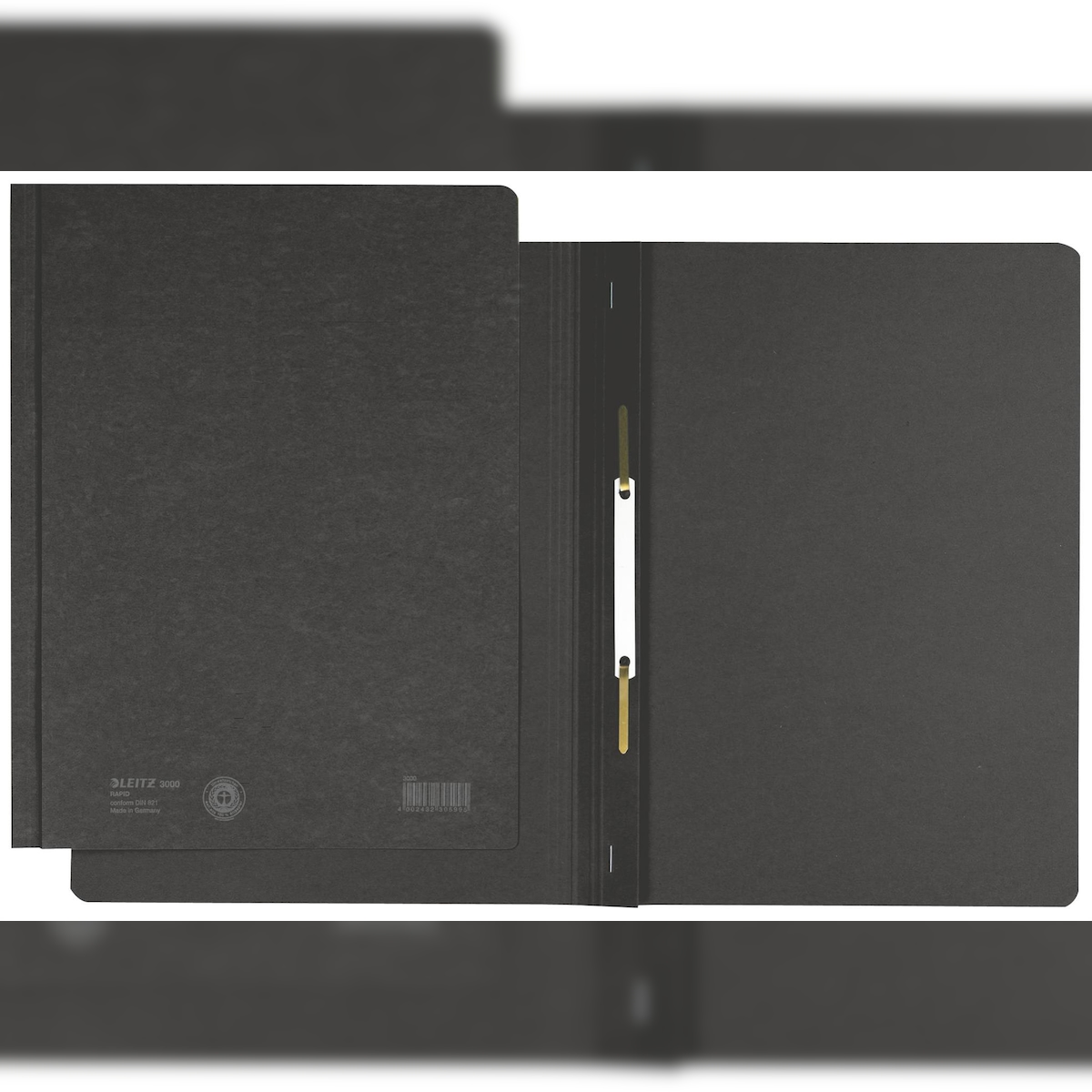 LEITZ Schnellhefter A4 250Blatt kfm. Heftung Manilakarton (RC) schwarz Image