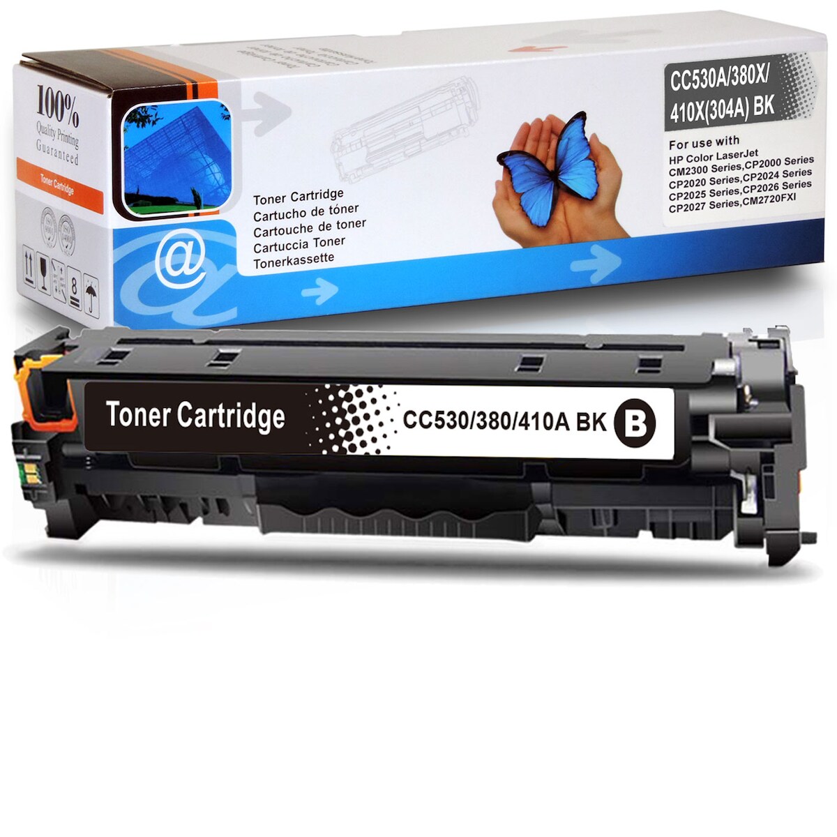 Gigao Toner für HP Color LaserJet CP2025 Tonerkassette Schwarz 4.400 Seiten kompatibel HP-304A, CC530A