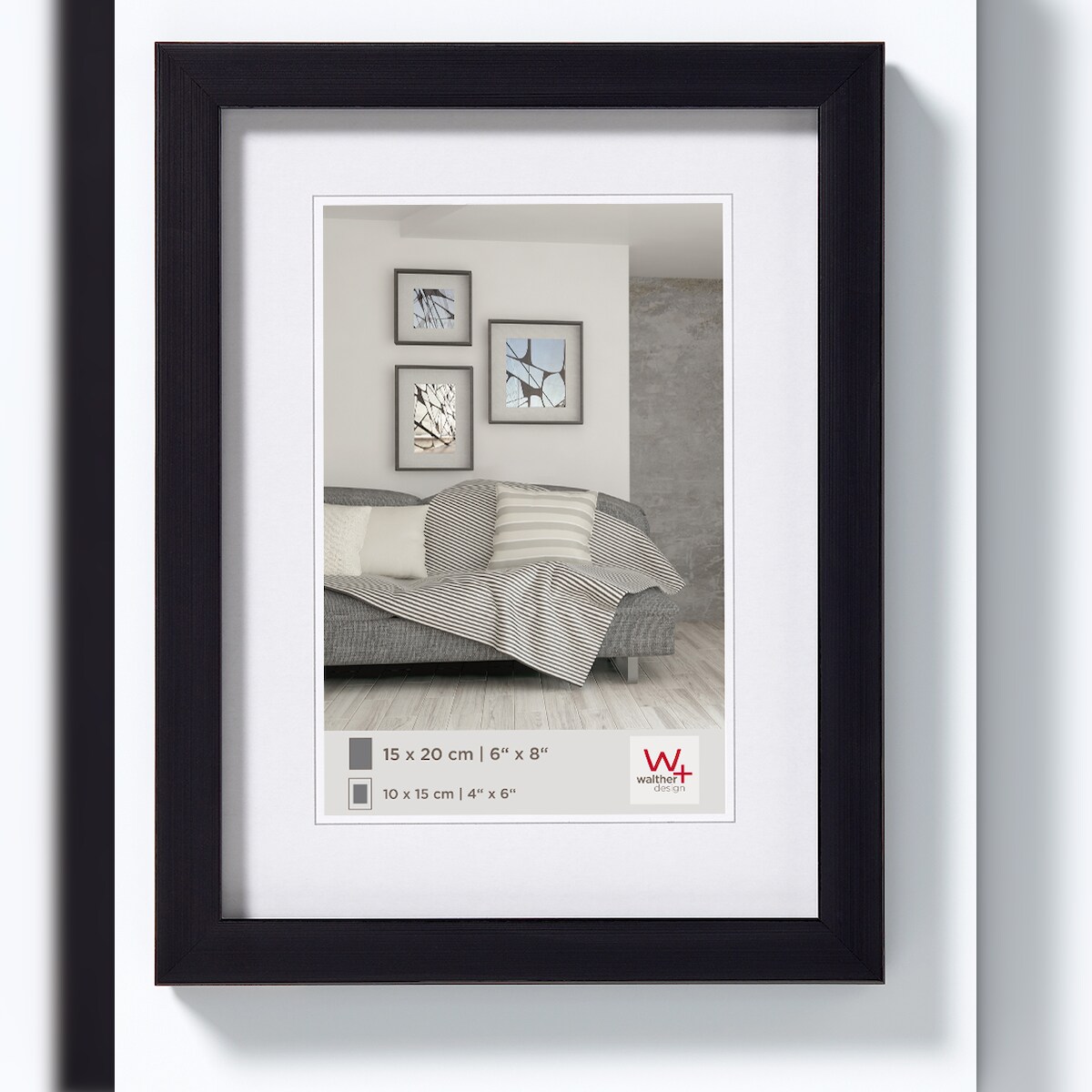 walther + design Construction PS-Rahmen, schwarz, 7 x 10 cm Image