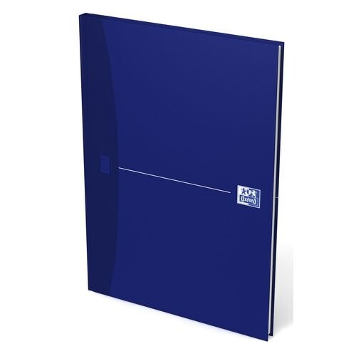 OXFORD Office Essentials Notizbuch DIN A4 Kariert Gebunden Pappe Blau Nicht perforiert 192 Seiten 96 Blatt Image