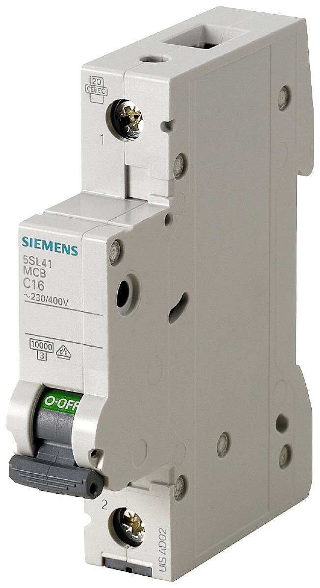 Siemens 5SL41026 5SL4102-6 Leitungsschutzschalter 1polig 2 A 230 V, 400 V Image