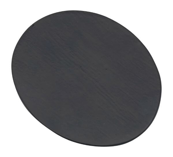 Flachteller Oval Alu gebürstet schwarz 10 x 8 cm Image