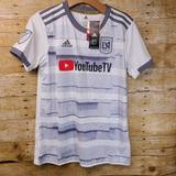 Adidas Tops | New Adidas Womens Los Angeles Fc La Soccer Jersey Size Small White | Color: Gray/White | Size: S