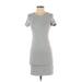 Old Navy Casual Dress - Bodycon: Gray Print Dresses - Women's Size X-Small