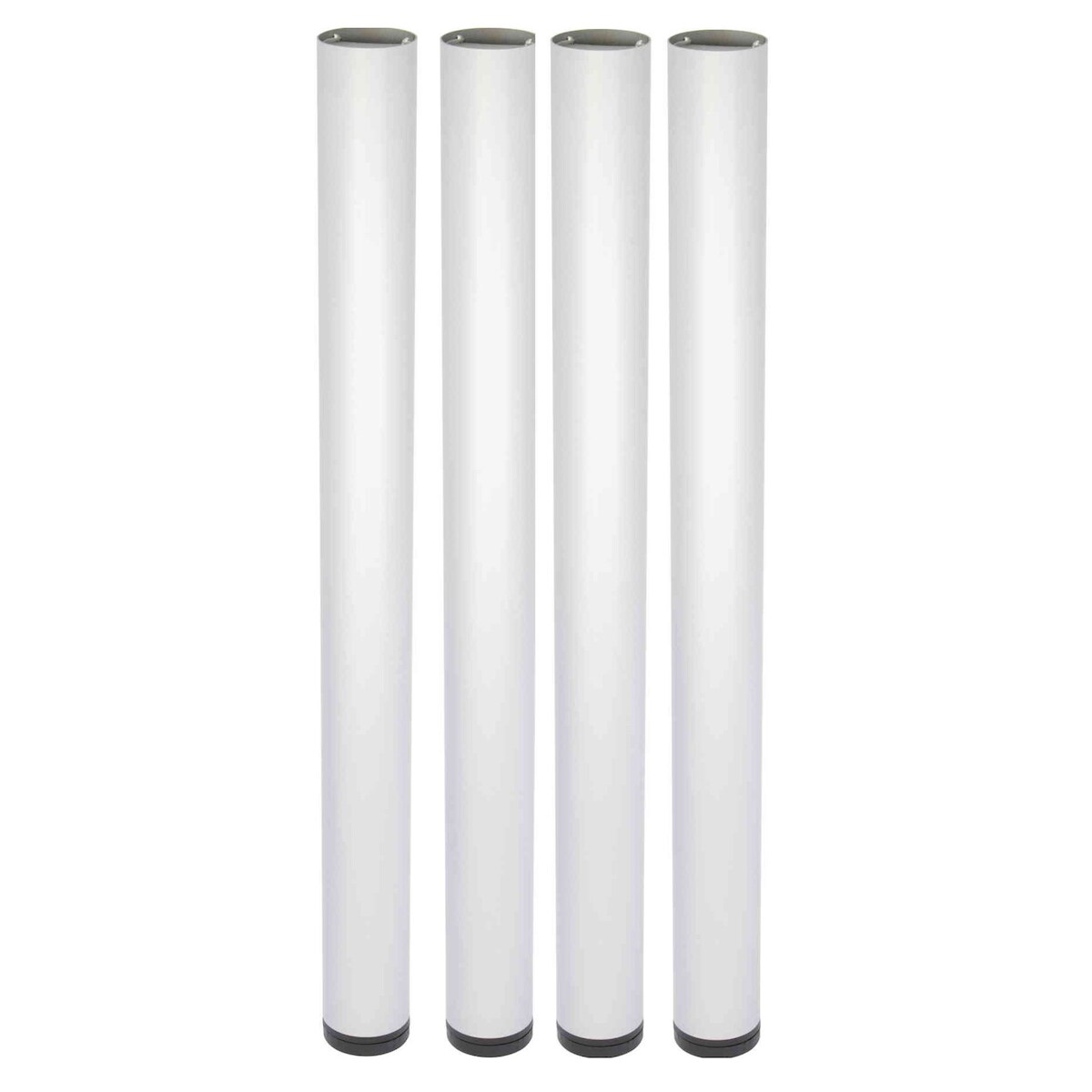 WAGNER Tischbeine/Möbelbeine - 4tlg.KOMPLETT SET - Ø 60 x 710 mm, Aluoptik, Anschraubplatte, Tragkraft 300 kg- 12349204 Image