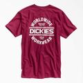 Dickies Men's Worldwide Workwear Graphic T-Shirt - Burgundy Size S (WSR70)