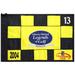 Event-Used #13 Yellow and Black Pin Flag from The Legends of Golf Tournament on April 23rd to 25th 2004