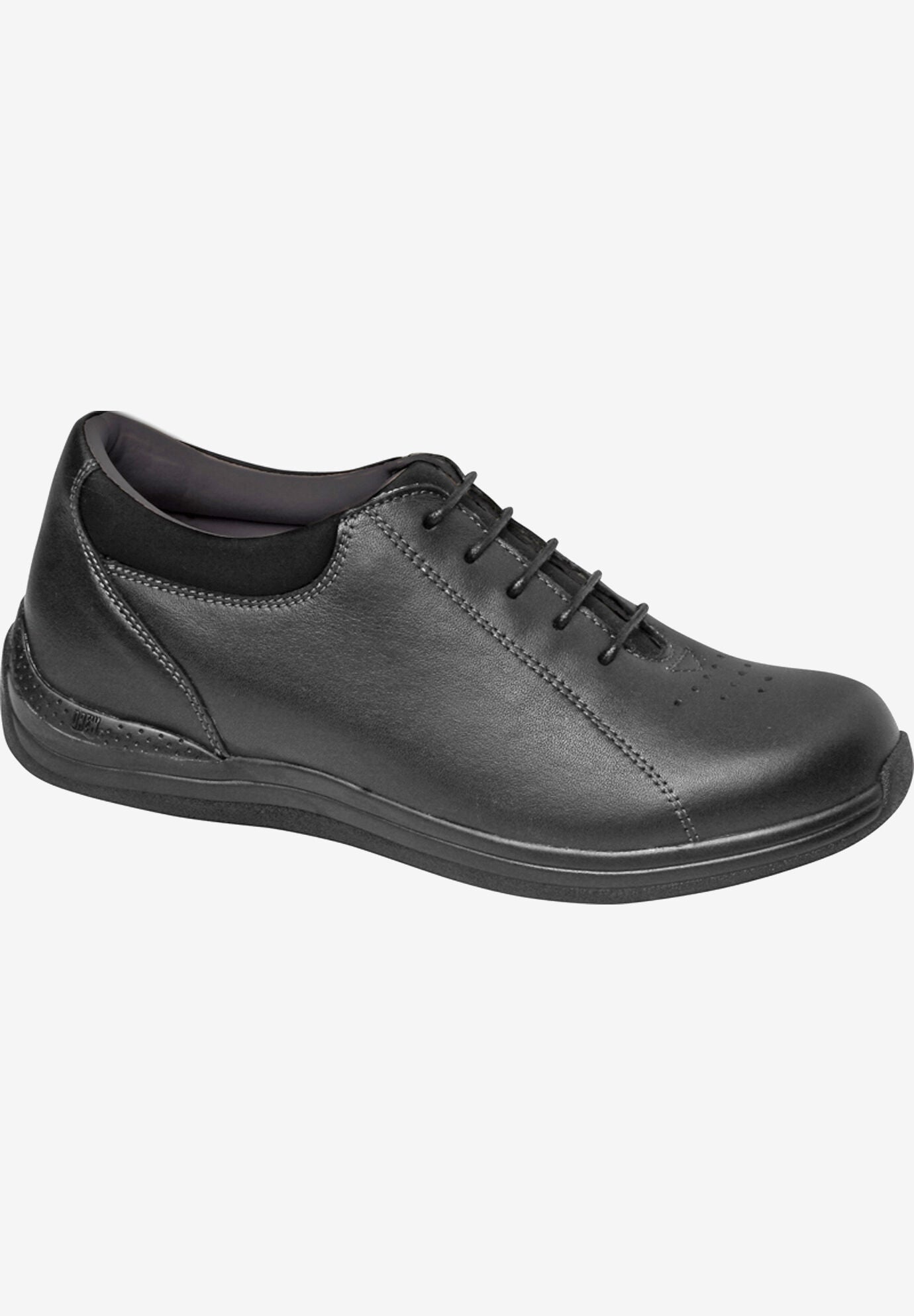 Extra Wide Width Women's Tulip Oxford Flat by Drew in Black Calf (Size 9 WW)