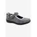 Extra Wide Width Women's Buttercup Mary Jane Flat by Drew in Grey Mesh Combo (Size 12 WW)