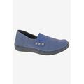 Wide Width Women's Posy Flat by Drew in Navy Canvas (Size 7 W)