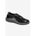 Women's Tulip Oxford Flat by Drew in Black Croco (Size 7 1/2 M)