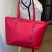 Michael Kors Bags | Michael Kors Jet Set Travel Top Zip Saffiano Leather Tote | Color: Red | Size: Medium