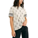 Free People Tops | Free People Women's Short Sleeve Maybelle Camo-Print T-Shirt Top White S,$78 Nwt | Color: Black/Cream | Size: S