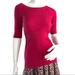Athleta Sweaters | Athleta Organic Cotton Demi Sleeve Scoop Sweater Size M | Color: Pink | Size: M