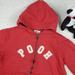 Disney Jackets & Coats | Disney Store Pooh Spellout Zipup Hoodie 4/5t | Color: Red | Size: 4tb