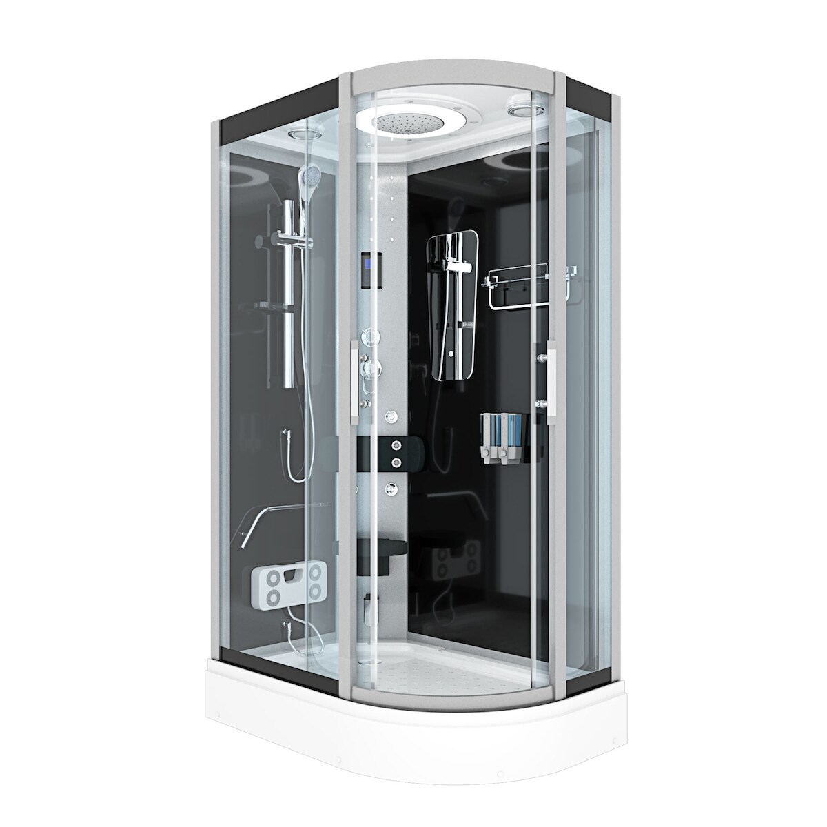 AcquaVapore Duschkabine Komplettdusche Fertigdusche Dusche D60-73T0R 80x120 cm ohne 2K Scheiben Versiegelung Image