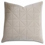 Eastern Accents Nova Quilted Velvet Sham Polyester in White | 27 H x 27 W in | Wayfair EUS-43-IV