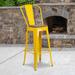 Flash Furniture 24" Patio Bar Stool Wood in Yellow | 17.5 W x 17.5 D in | Wayfair CH-31320-30GB-YL-WD-GG
