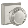 Baldwin Traditional Keyed Door Knob w/ Traditional Square Rose Brass in Gray | 11.2 H x 6.2 W in | Wayfair 9BR3540-235