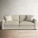 Birch Lane™ Riverton 88" Flared Arm Sofa w/ Reversible Cushions Cotton in Black/Brown | Wayfair 5E1B4328B2F94F3BB4F3C36FB7DF234B
