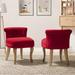 Etta Avenue™ Jonnah Vanity Stool Polyester/Wood/Upholste in Red | 25.7 H x 20 W x 20.7 D in | Wayfair C72E33CFC15546F4BCEEED33A06F96B3