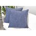 Gracie Oaks Soft Chenille Throw Pillow Covers w/ Stitched Edge Chenille in Blue/Navy | 20 H x 20 W x 0.2 D in | Wayfair