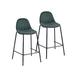 Etta Avenue™ Layton 24.02" Counter Stool w/ Iron Legs Upholstered/Velvet/Metal in Green | 33.86 H x 21.65 W x 11.81 D in | Wayfair